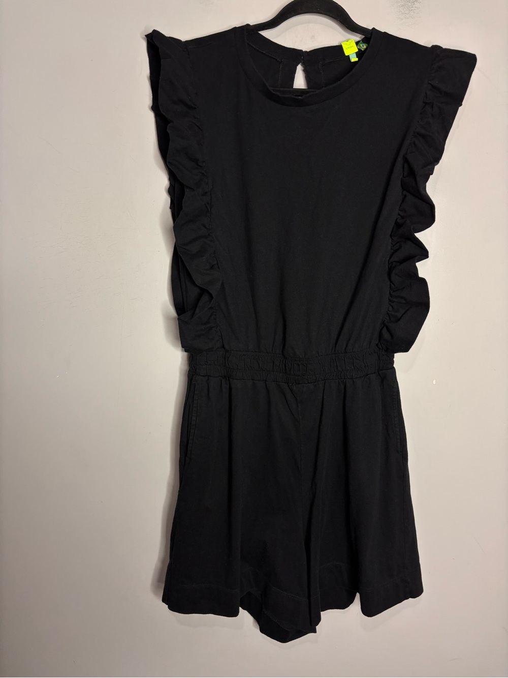 FARM Rio Black Ruffle-Sleeve Romper - Picture 2 of 16